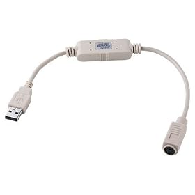 SANWA SUPPLY USB-PS/2�R���o�[�^�P�[�u�� ��24cm  USB-CVPS1