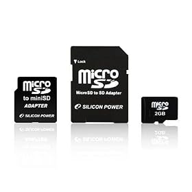 SILICONPOWER microSD�J�[�h 2GB  SP002GBSDT000V30
