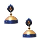 Blue simple stud jhumka