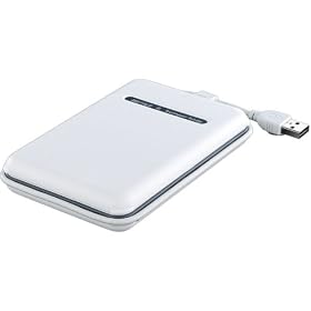 BUFFALO USB2.0�Ή� �ϏՌ��|�[�^�u��HDD TurboUSB�@�\���� 120GB �z���C�g HD-PS120U2-WH