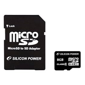 �V���R���p���[ micro SDHC�J�[�h 8GB (Class6) �i�v�ۏ� (SDHC�A�_�v�^�[�t) SP008GBSTH006V10