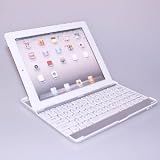 iPad2 bluetooth�L�[�{�[�h�����A���~�P�[�X �yUS�L�[�{�[�h�z �z���C�g ���{�ꑀ��������t��