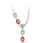 Austrian Crystal Red Stone Fashion Necklace