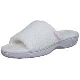 Isotoner Popcorn Open Toe Terry Mule Slippers Slides