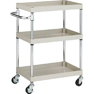 【クリックで詳細表示】TRUSCO フレックスワゴン3段 750×500 75φゴム車 緑 FLW-823SG-75GN(P)