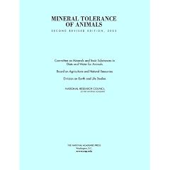 Mineral Tolerance of Animals