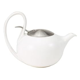 Chantal�i�V�����^�[���j �W���X�~���e�B�[�|�b�g �z���C�g Chantal 3 Cup Jasmine Tea Pot w/Stainless Lid & Mesh Infuser, White 92-TP20J SW