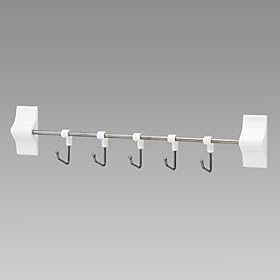 【クリックで詳細表示】レック ワイドステン5連フック はがせる粘着 H-596