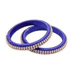 Blue Color Fabric Hand Made thread bangles