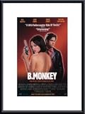  B Monkey by unknown 17.00X11.00 Framed with Black Metal Frame