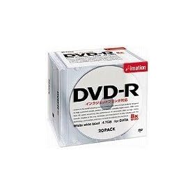 Imation DVD-R 4.7GB �f�[�^�p(8�{��) ���C�h�G���A�t���[�v�����g(�z���C�g) 20���p�b�N DVD-R 4.7PWAx20P