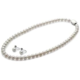 [�p�[�� �Z���N�V����]Pearl Selection �l�b�N���X/�C�A�����O �A�R���^�� 7-7.5mm �p�[�� �l�b�N���X&�C�������O�Z�b�g PN18-08201-S