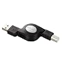 ELECOM ���掮USB�P�[�u�� USB(A)-USB(B) 0.8m(�u���b�N)