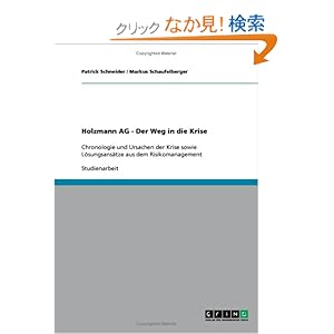 【クリックでお店のこの商品のページへ】Holzmann AG. Der Weg in Die Krise: Patrick Schneider, Markus Schaufelberger, P. Schneider: 洋書