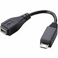 ELECOM �X�}�[�g�t�H���pMicro-USB�ϊ��A�_�v�^ USBminiB�[�q�p 10cm �u���b�N MPA-MFMB