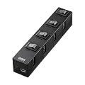 SANWA SUPPLY �ʃX�C�b�`�t��4�|�[�gUSB2.0�ߓd�n�u(���Εt�E�u���b�N) USB-HSM410BK