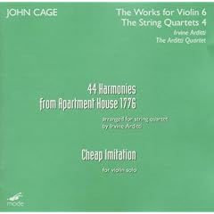 John Cage: 44 Harmonies From Apartment House 1776; Cheap Imitation