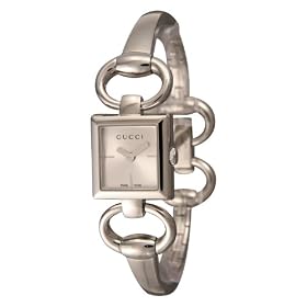 [�O�b�`]GUCCI �r���v �g���i�u�H�[�j 120SM SS �V���o�[ YA120502 ���f�B�[�X �y���s�A���i�z
