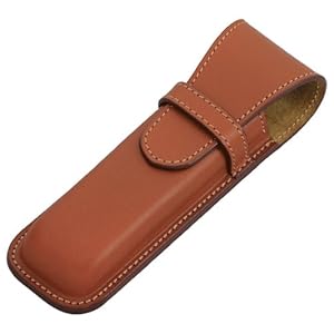 【クリックで詳細表示】パイロット×ソメス 革製ペンシース2本差茶 SLS2-01-BN