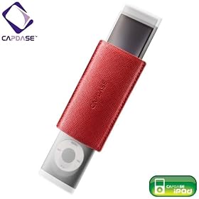 CAPDASE iPod nano 5th Generation Leather Sleeve case Lofti with Lanyard Neck Strap, Red ��T���� iPod nano �p ���U�[�X���[�u�P�[�X ���t�e�B �i�l�b�N�X�g���b�v ���j ���b�h SLIPN5-2191