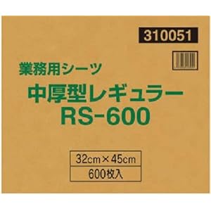 【クリックで詳細表示】コーチョー 業務用シーツ中厚型 レギュラー 600枚×1ケ入り