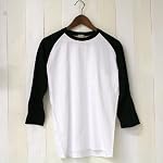 deuse 【Display】無地メンズラグラン７分袖Ｔシャツ disp0352-bk-xxl