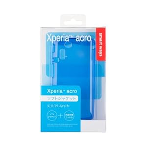 【クリックで詳細表示】smart ways Xperia acro ソフトジャケット ブルー SW-SA01-SCTP/BL