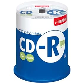 Imation  CDR700MB �v�����^�u���z���C�g 100���X�s���h�� CDR80PWBX100SL
