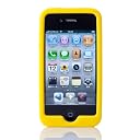Simplism iPhone 4S 抗菌 シリコンケースセット 液晶保護フィルム付属 イエロー TR-SCSIPN-YL
