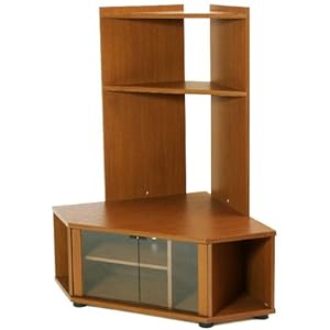 【クリックでお店のこの商品のページへ】コーナーハイボード(単体) ライトブラウンjktv-071(3-1) [AV収納]