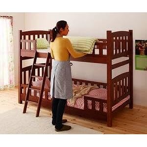 【クリックで詳細表示】天然木コンパクト分割式2段ベッド【fine】ファイン 2色展開 ベッドフレームベットts-040103751ブラウン