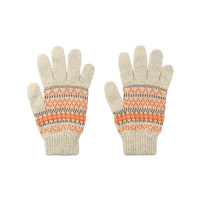 ELECOM iPhone/スマートフォン用タッチパネル対応手袋 ノルディック柄 ベージュ P-GV12BE