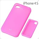 iPhone4S シルキータッチシリコンジャケット/ピンク