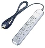ELECOM �Ɨ��X�C�b�`�t���K�[�h�^�b�v 2P6�� 2.5m �V���o�[ T-F6625SV