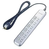 ELECOM �Ɨ��X�C�b�`�t���K�[�h�^�b�v 2P6�� 2.5m �V���o�[ T-F6625SV�G���R���ɂ��