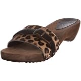 Sanita Wood Safari Fur Sandal Slides Sandal