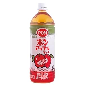 【クリックで詳細表示】ポン透明アップルジュース 1L×6本