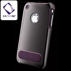 CAPDASE iPhone 3G & 3GS Alumor Metal Case with Screen Protector, Purple Gun �J�b�p�[�E�v���e�N�g�J�o�[ �i�N���X�^���E�N���A�[ �t���ی�V�[�g�t���j �p�[�v���E�K�� MTIH3G-3115