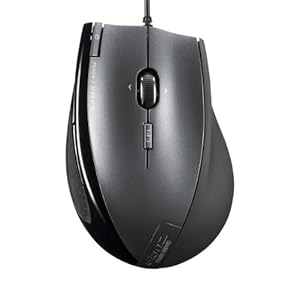 【クリックで詳細表示】SANWA SUPPLY 縦横スクロールレーザーマウス ダークシルバー MA-LS19DS