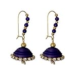 Blue stone jhumka