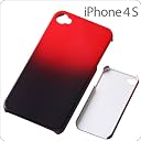 レイアウト iPhone4S用ウルトラスリムシェルジャケット/グラデーションブラックレッド RT-P4C6/BR RT-P4C6/BR