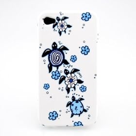 Gekiten Softbank iPhone 4 Turtle Hawaii White �y�A�C�t�H�� 4 �T �n���C �P�[�X�z �z���C�g �� CPCIH4-TurtleHawaii-WH
