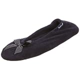 Isotoner Double Bow Terry Ballet Slippers Outdoor Sole