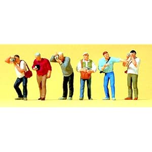 【クリックでお店のこの商品のページへ】Preiser 1/87 フィギュア 鉄道ファン