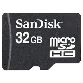 SanDisk microSDHC 32GB�ECLASS2�ESD�ϊ��A�_�v�^�t�E�o���N�i�E���s�A���i (SDSDQ-032G)