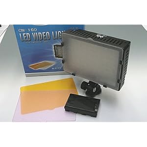 【クリックで詳細表示】LED160球 高品質LEDビデオライト【専用ACアダプター付】