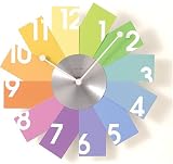 I.D.E.Ainternational Card Wall Clock �|�����v �J���t�� LCW030-Colorful 2190186