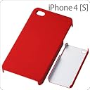 レイアウト iPhone4/4S用ラバーコーティングシェルジャケット/マットレッド RT-P4C4/R