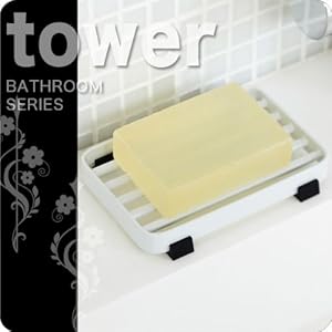 【クリックで詳細表示】ソープトレータワーホワイト【石鹸/収納/ケース/お風呂/石鹸ホルダー/石鹸箱】06799