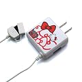 Rix SANRIO �n���[�L�e�B�[ AC�[�d�� FOMA SoftBank�Ή� (�z���C�g) RX-KTY523WH